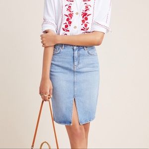 Anthropologie Skirts - {Pilcro} Classic Denim Pencil Skirt Size 14 NWT Anthropologie Skirts - {Pilcro} Classic Denim Pencil Skirt Size 14 NWT